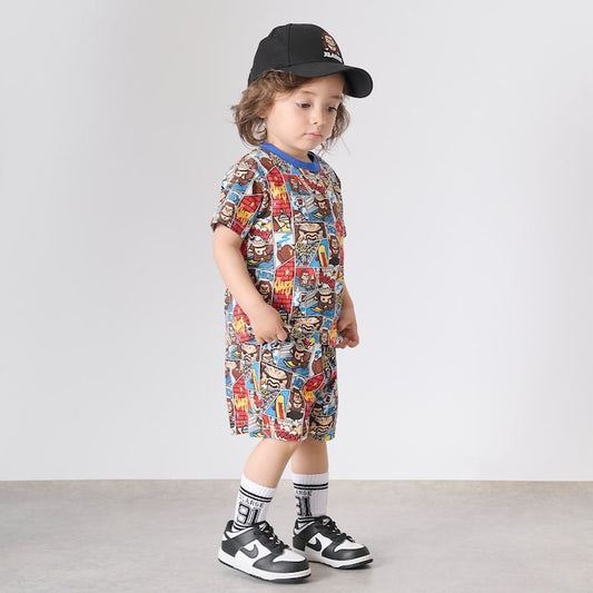 日本童裝 XLARGE KIDS 漫畫猩猩短袖上衣 80-140cm 男童款 夏季 TOPS