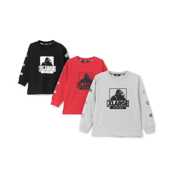 日本童裝 XLARGE KIDS 袖子LOGO徽章印花上衣 80-140cm 男童款 夏季 TOPS