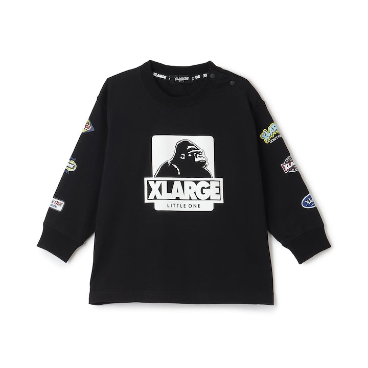 日本童裝 XLARGE KIDS 袖子LOGO徽章印花上衣 80-140cm 男童款 夏季 TOPS
