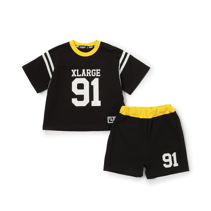 日本童裝 XLARGE KIDS 編號印花兩件套裝 80-140cm 男童款 夏季 TOPS PANTS