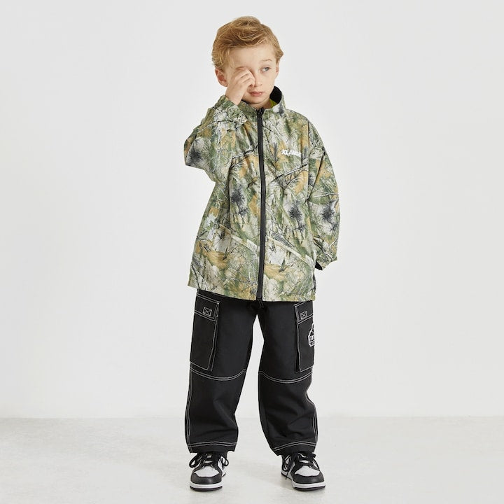 日本童裝 XLARGE KIDS 2Way 雙面兩著 樹鴨紋風褸 90-140cm 男童款 夏季 OUTERWEAR