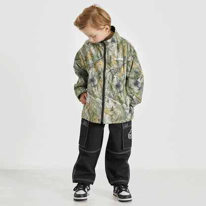 日本童裝 XLARGE KIDS 2Way 雙面兩著 樹鴨紋風褸 90-140cm 男童款 夏季 OUTERWEAR