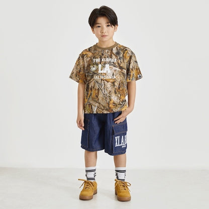 日本童裝 XLARGE KIDS 牛仔工裝短褲 90-140cm 男童款 夏季 PANTS