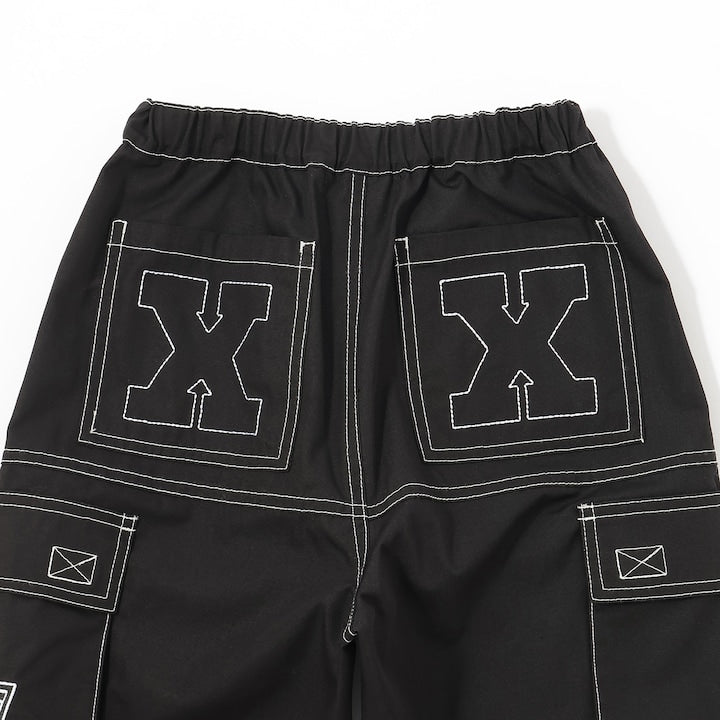 日本童裝 XLARGE KIDS 雙色縫線工裝長褲 90-140cm 男童款 夏季 PANTS