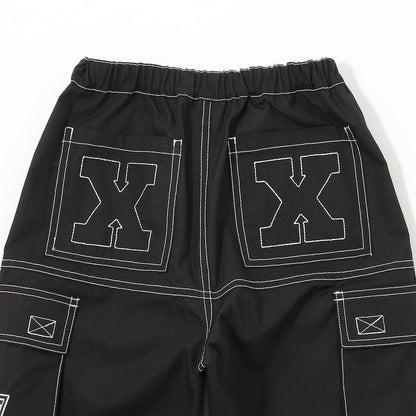 日本童裝 XLARGE KIDS 雙色縫線工裝長褲 90-140cm 男童款 夏季 PANTS