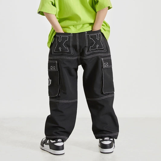 日本童裝 XLARGE KIDS 雙色縫線工裝長褲 90-140cm 男童款 夏季 PANTS