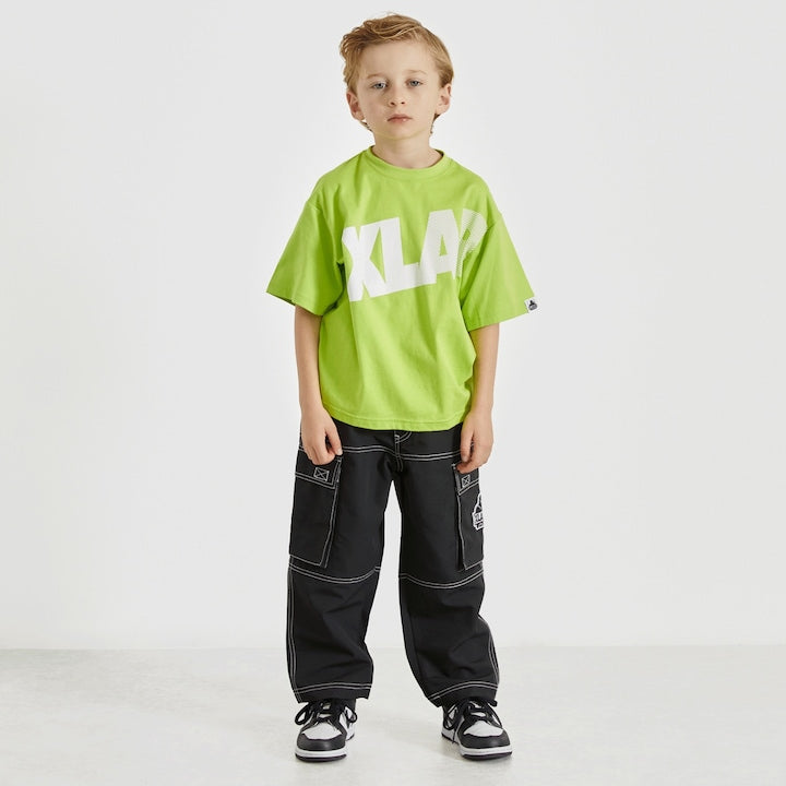 日本童裝 XLARGE KIDS 雙色縫線工裝長褲 90-140cm 男童款 夏季 PANTS