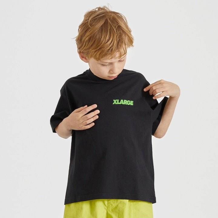 日本童裝 XLARGE KIDS 斜紋背面印花短袖上衣 80-140cm 男童款 夏季 TOPS