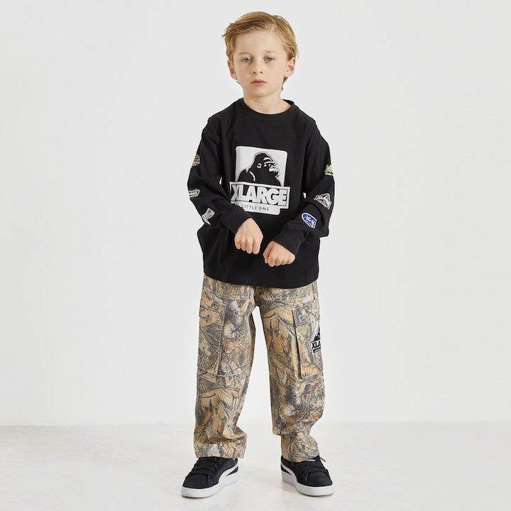日本童裝 XLARGE KIDS 樹鴨紋工裝長褲 90-140cm 男童款 夏季 PANTS