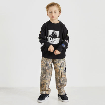 日本童裝 XLARGE KIDS 樹鴨紋工裝長褲 90-140cm 男童款 夏季 PANTS