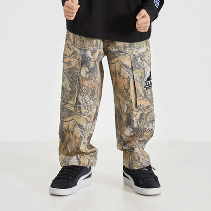 日本童裝 XLARGE KIDS 樹鴨紋工裝長褲 90-140cm 男童款 夏季 PANTS
