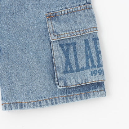 日本童裝 XLARGE KIDS 牛仔工裝短褲 90-140cm 男童款 夏季 PANTS