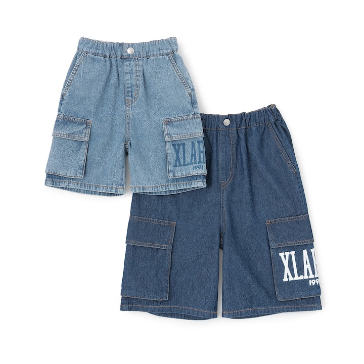 日本童裝 XLARGE KIDS 牛仔工裝短褲 90-140cm 男童款 夏季 PANTS