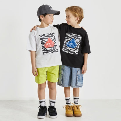 日本童裝 XLARGE KIDS 斑馬紋短袖上衣 80-140cm 男童款 夏季 TOPS