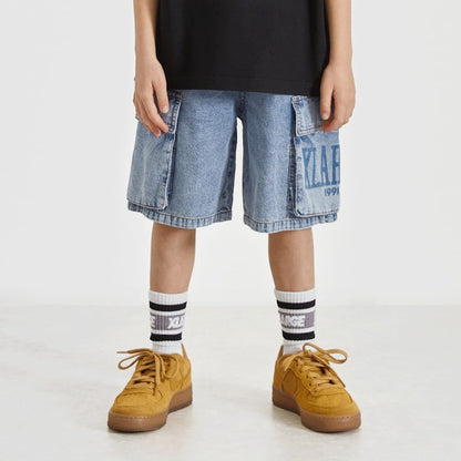 日本童裝 XLARGE KIDS 牛仔工裝短褲 90-140cm 男童款 夏季 PANTS
