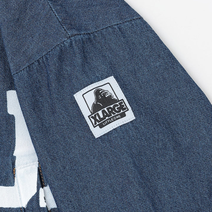 日本童裝 XLARGE KIDS 大LOGO印花牛仔外套 90-140cm 男童款 夏季 OUTERWEAR