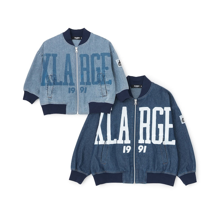 日本童裝 XLARGE KIDS 大LOGO印花牛仔外套 90-140cm 男童款 夏季 OUTERWEAR
