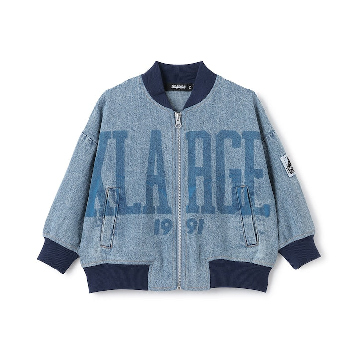 日本童裝 XLARGE KIDS 大LOGO印花牛仔外套 90-140cm 男童款 夏季 OUTERWEAR