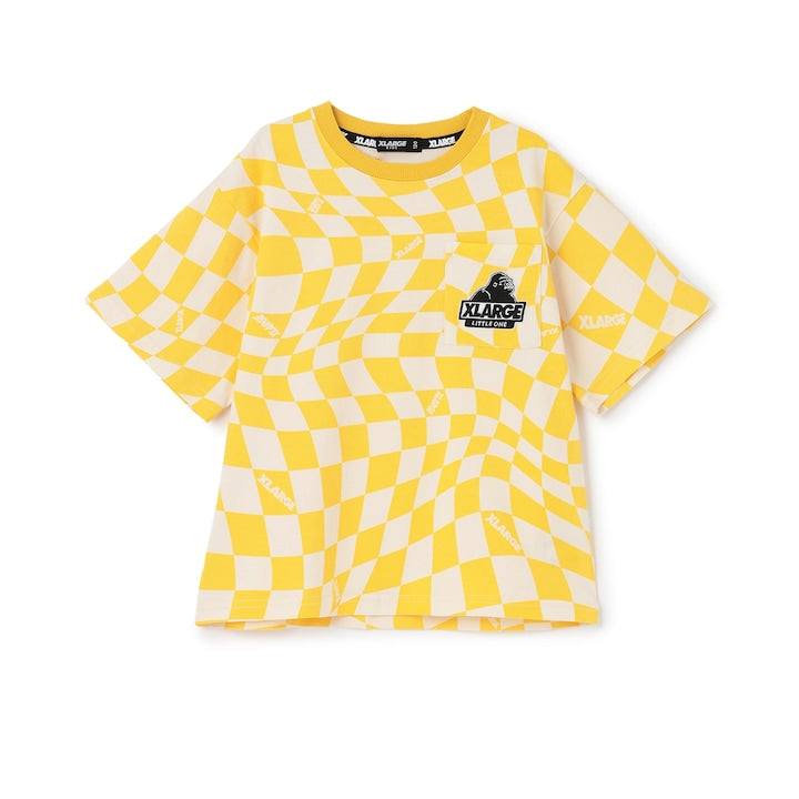 日本童裝 XLARGE KIDS 扭曲格紋短袖上衣 110-140cm 男童款 夏季 TOPS