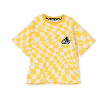 日本童裝 XLARGE KIDS 扭曲格紋短袖上衣 110-140cm 男童款 夏季 TOPS
