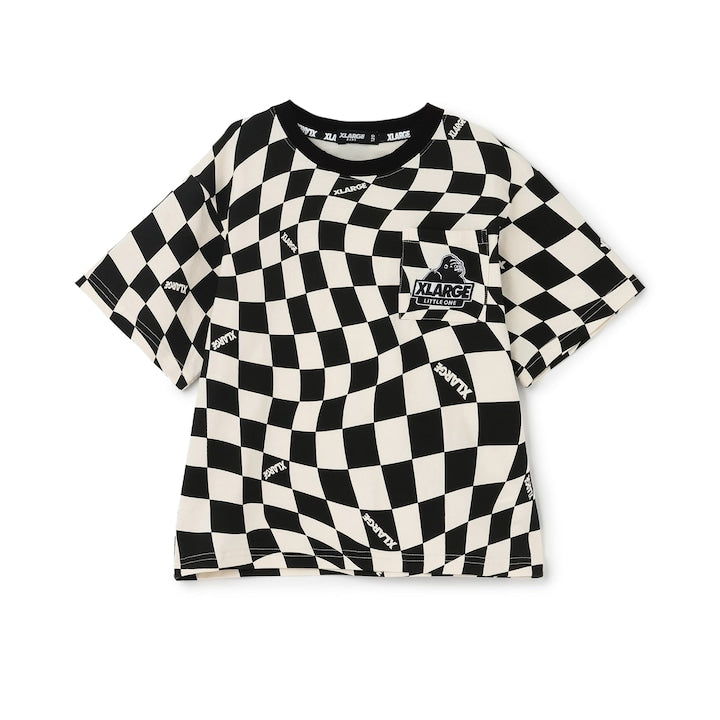 日本童裝 XLARGE KIDS 扭曲格紋短袖上衣 110-140cm 男童款 夏季 TOPS