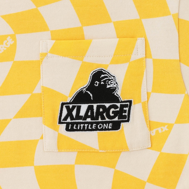 日本童裝 XLARGE KIDS 扭曲格紋短袖上衣 110-140cm 男童款 夏季 TOPS