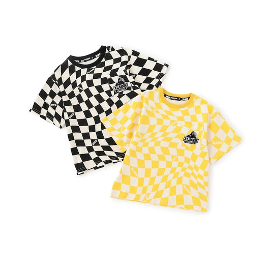 日本童裝 XLARGE KIDS 扭曲格紋短袖上衣 110-140cm 男童款 夏季 TOPS