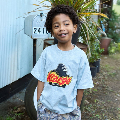 日本童裝 XLARGE KIDS 火logo印花短袖上衣 80-140cm 男童款 夏季 TOPS