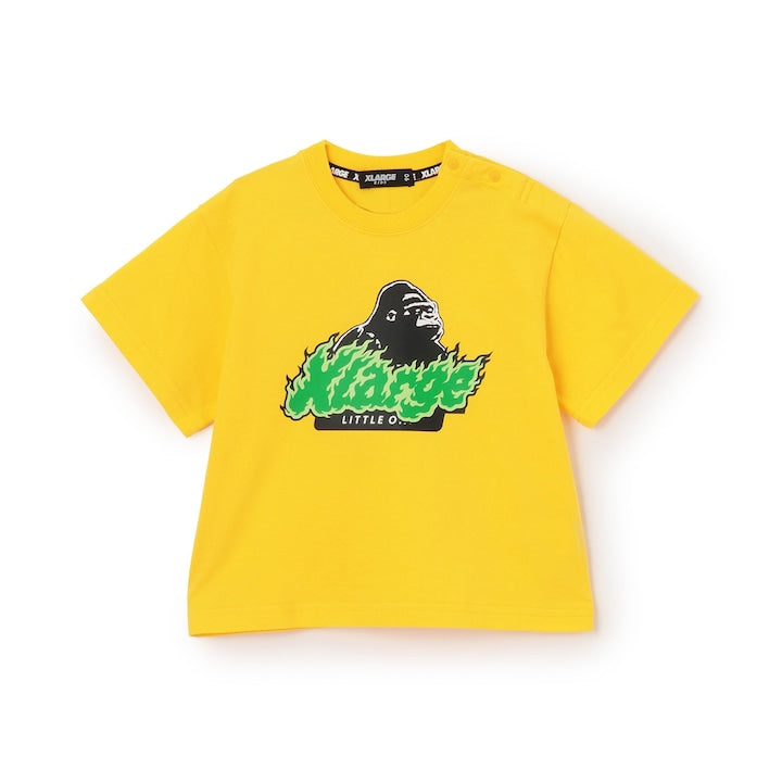 日本童裝 XLARGE KIDS 火logo印花短袖上衣 80-140cm 男童款 夏季 TOPS