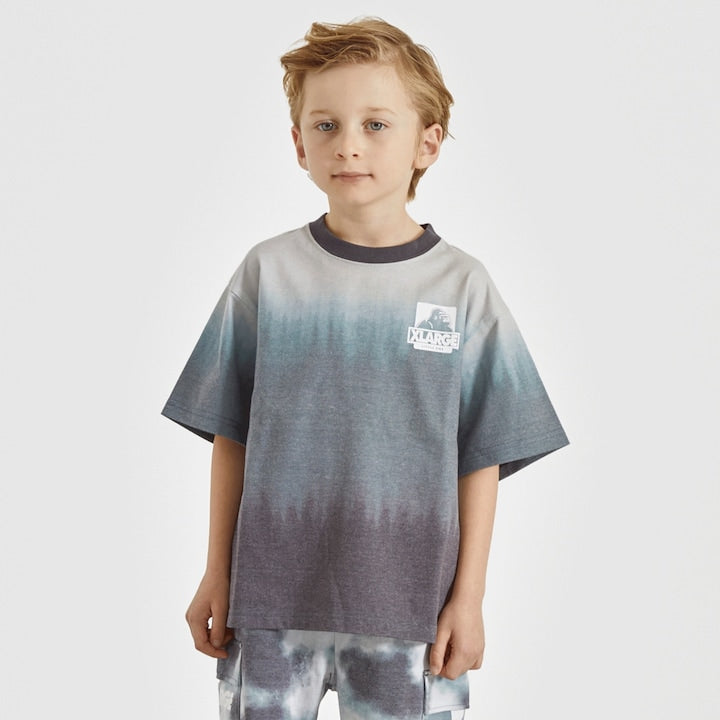 日本童裝 XLARGE KIDS 漸變扎染短袖上衣 80-140cm 男童款 夏季 TOPS