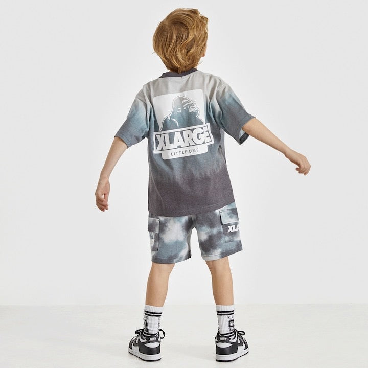 日本童裝 XLARGE KIDS 漸變扎染工裝短褲 80-140cm 男童款 夏季 PANTS