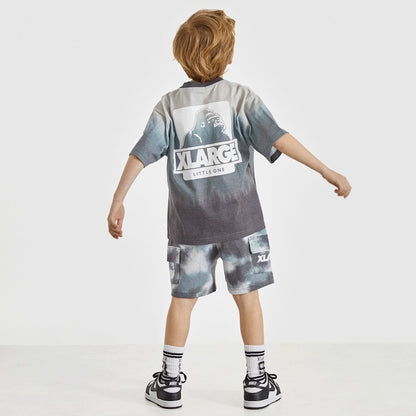 日本童裝 XLARGE KIDS 漸變扎染工裝短褲 80-140cm 男童款 夏季 PANTS