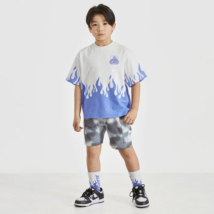 日本童裝 XLARGE KIDS 漸變扎染工裝短褲 80-140cm 男童款 夏季 PANTS