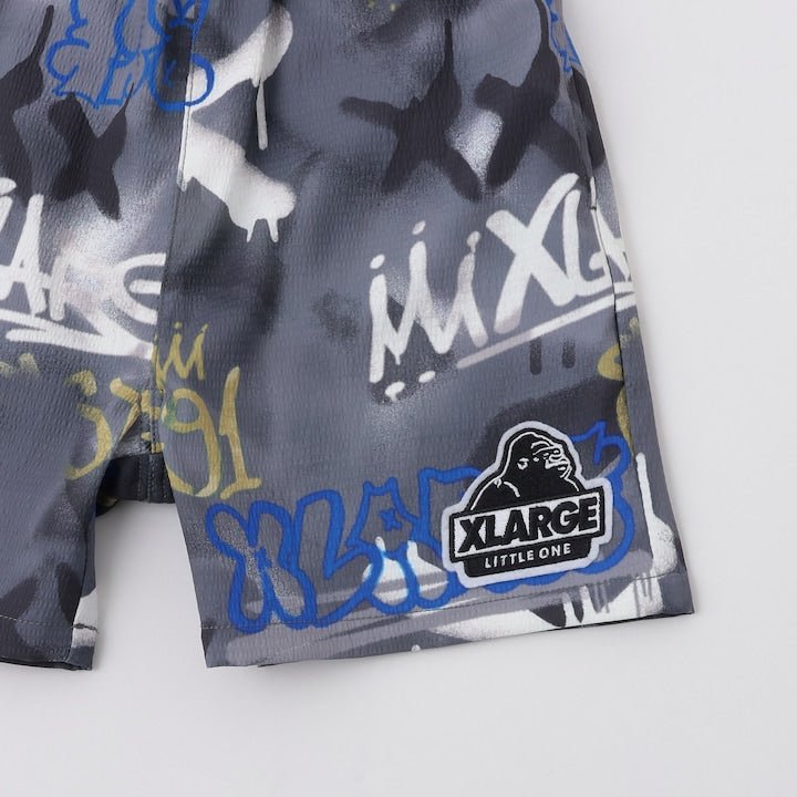 日本童裝 XLARGE KIDS 噴霧藝術印花短褲 90-140cm 男童款 夏季 PANTS