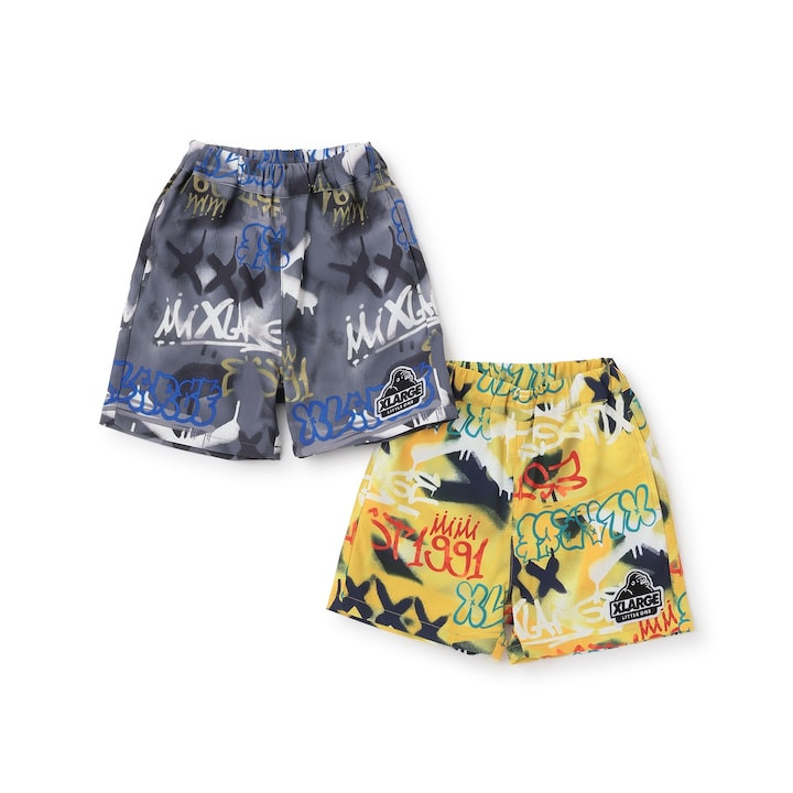 日本童裝 XLARGE KIDS 噴霧藝術印花短褲 90-140cm 男童款 夏季 PANTS