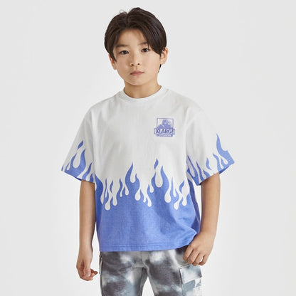 日本童裝 XLARGE KIDS 火火圖案短袖上衣 80-140cm 男童款 夏季 TOPS