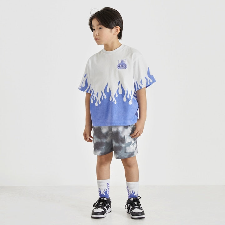 日本童裝 XLARGE KIDS 火火圖案短袖上衣 80-140cm 男童款 夏季 TOPS