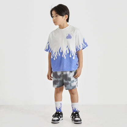 日本童裝 XLARGE KIDS 火火圖案短袖上衣 80-140cm 男童款 夏季 TOPS