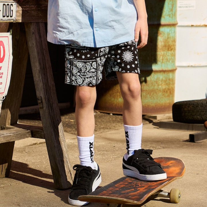日本童裝 XLARGE KIDS 頭巾巴拿馬編織短褲 90-140cm 男童款 夏季 PANTS