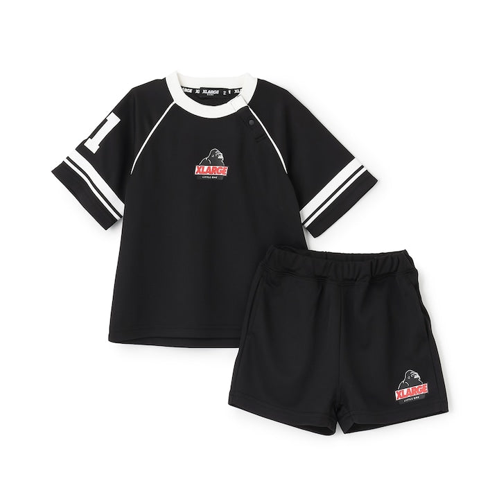 日本童裝 XLARGE KIDS 運動網眼兩件套裝 80-140cm 男童款 夏季 TOPS PANTS