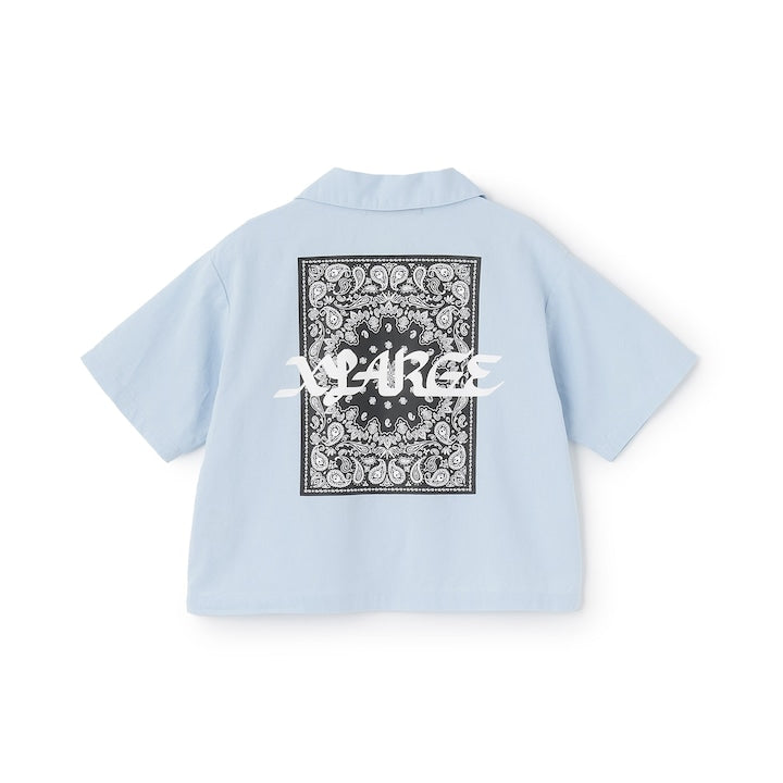 日本童裝 XLARGE KIDS 頭巾巴拿馬編織短袖襯衫 90-140cm 男童款 夏季 TOPS