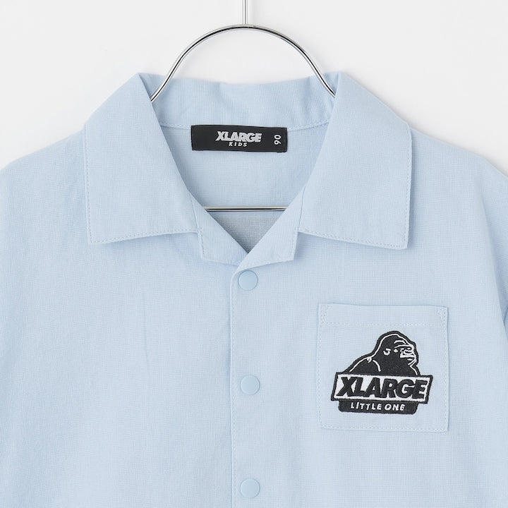 日本童裝 XLARGE KIDS 頭巾巴拿馬編織短袖襯衫 90-140cm 男童款 夏季 TOPS