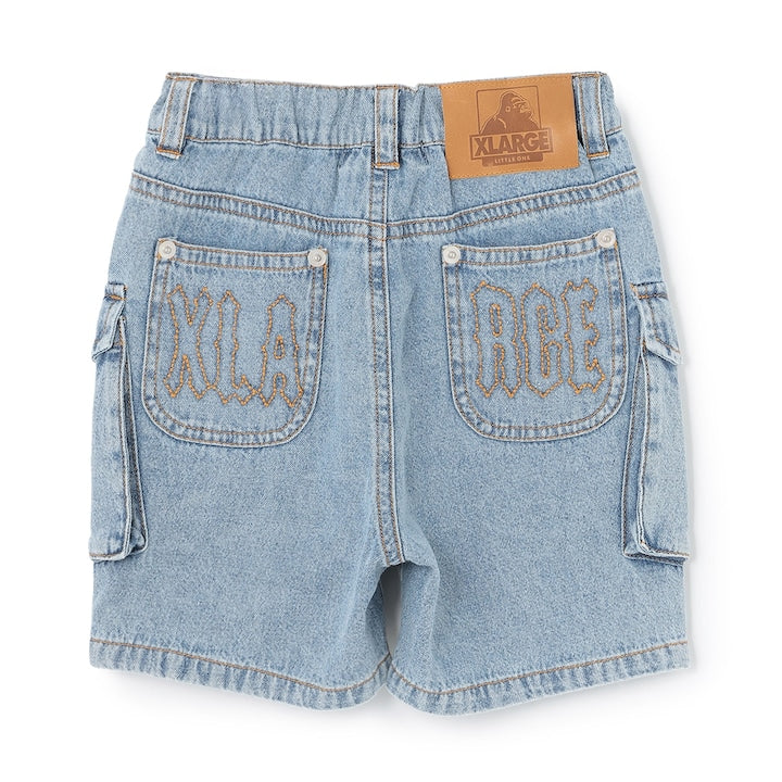 日本童裝 XLARGE KIDS 水洗牛仔工裝短褲 90-140cm 男童款 夏季 PANTS