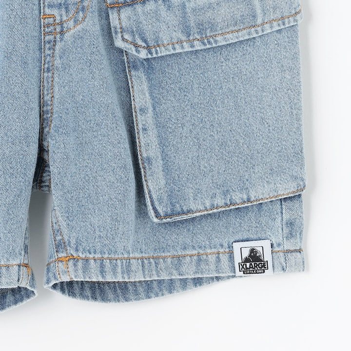 日本童裝 XLARGE KIDS 水洗牛仔工裝短褲 90-140cm 男童款 夏季 PANTS