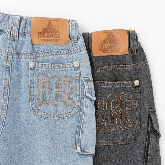 日本童裝 XLARGE KIDS 水洗牛仔工裝短褲 90-140cm 男童款 夏季 PANTS