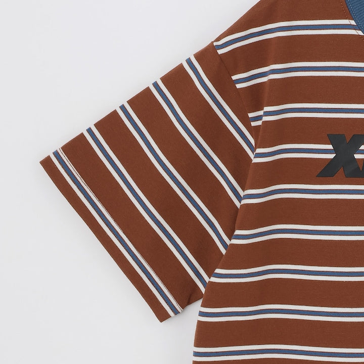 日本童裝 XLARGE KIDS 條紋短袖上衣 90-140cm 男童款 夏季 TOPS