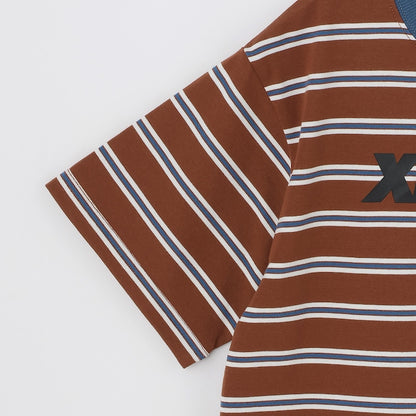 日本童裝 XLARGE KIDS 條紋短袖上衣 90-140cm 男童款 夏季 TOPS