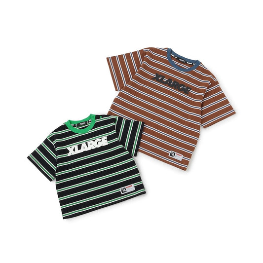 日本童裝 XLARGE KIDS 條紋短袖上衣 90-140cm 男童款 夏季 TOPS