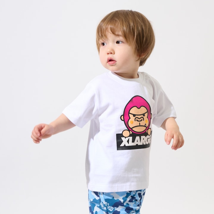 日本童裝 XLARGE KIDS 猩猩變色短袖上衣 80-140cm 男童款 夏季 TOPS