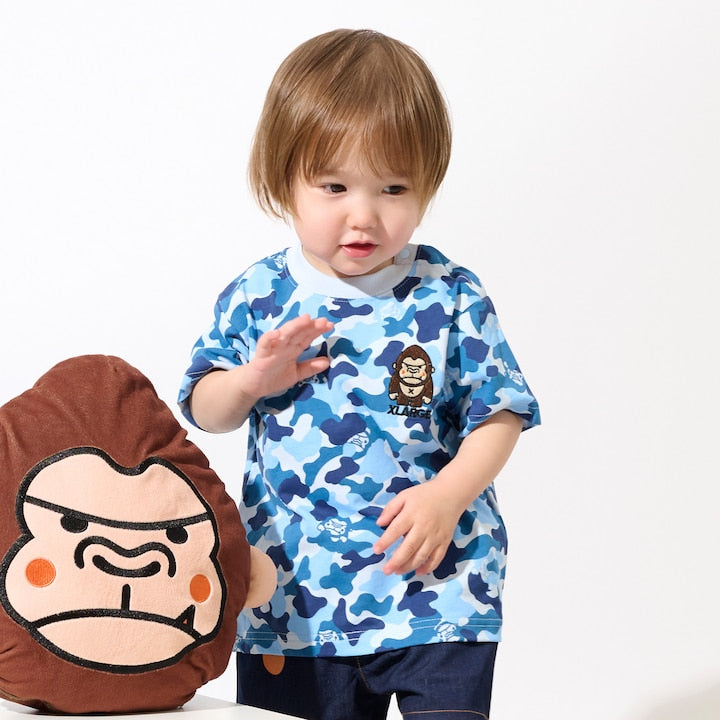 日本童裝 XLARGE KIDS 迷彩猩猩上衣 80-140cm 男童款 夏季 TOPS